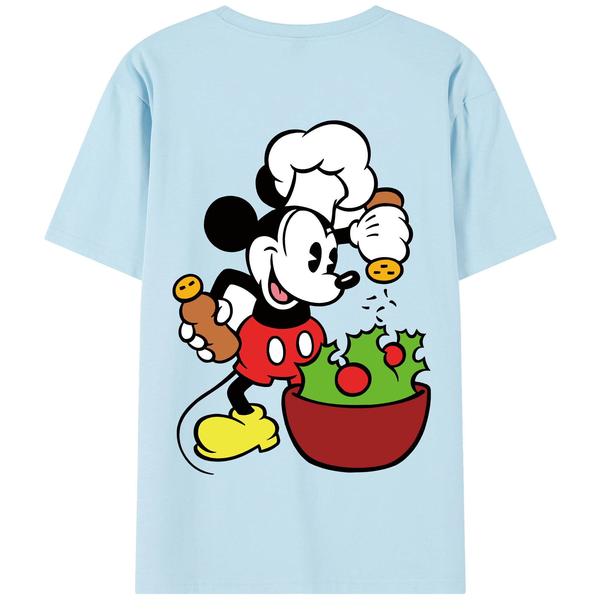 （画像用） ミッキーマウス Mickey Mouse 綿100％半袖Tシャツ（背面プリント）